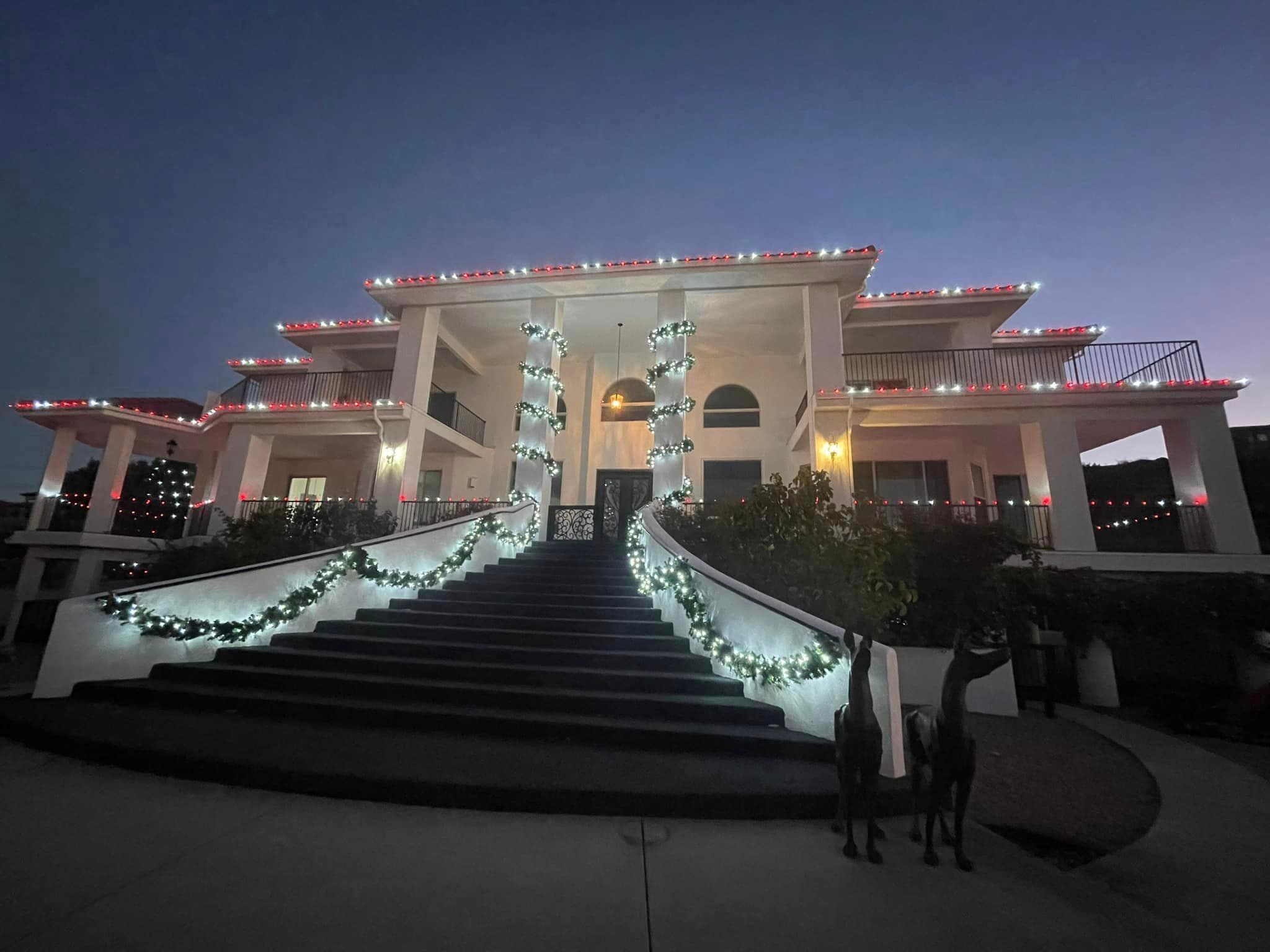 Holiday lighting installation 1 in the Prescott, AZ area