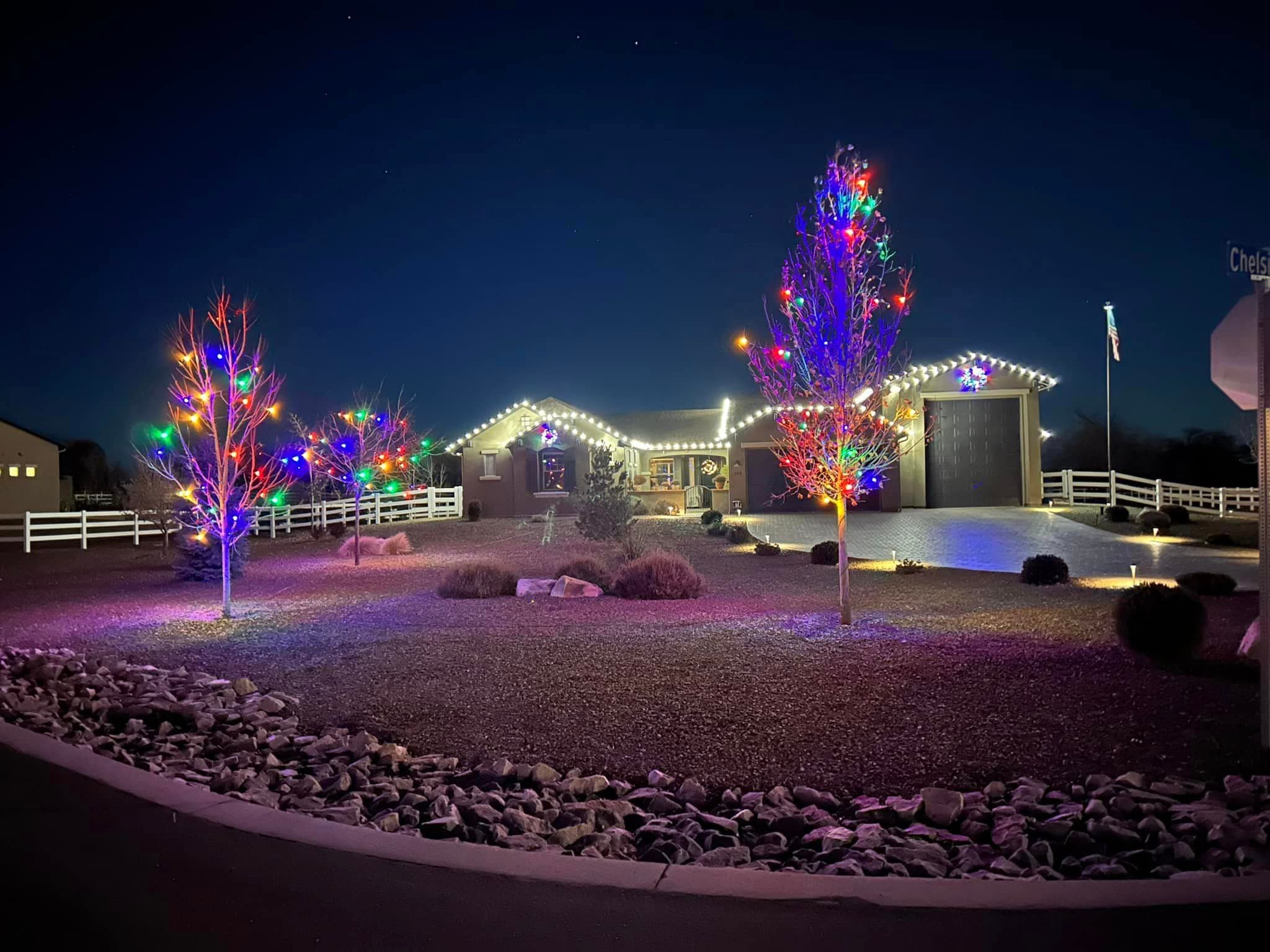 Holiday lighting installation 3 in the Prescott, AZ area