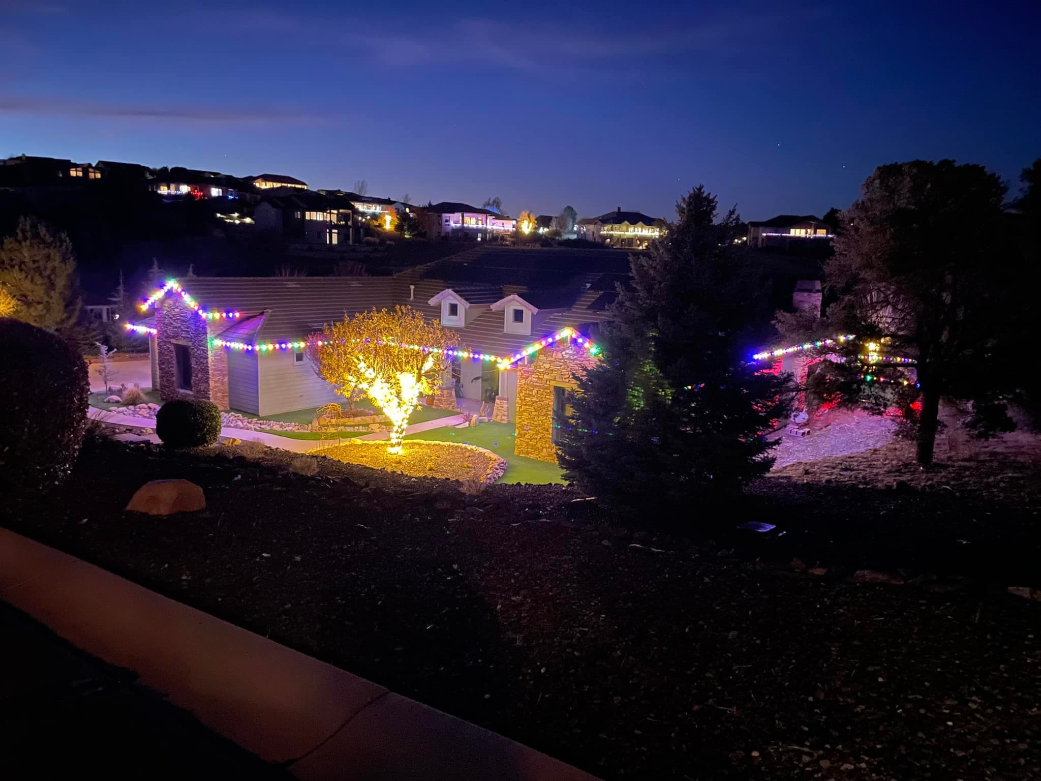 Holiday lighting installation 4 in the Prescott, AZ area